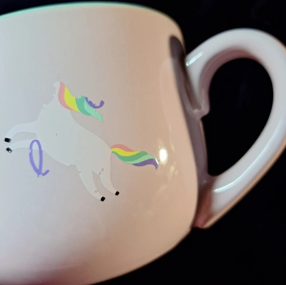 Eccolo Green and White Coffee Mug